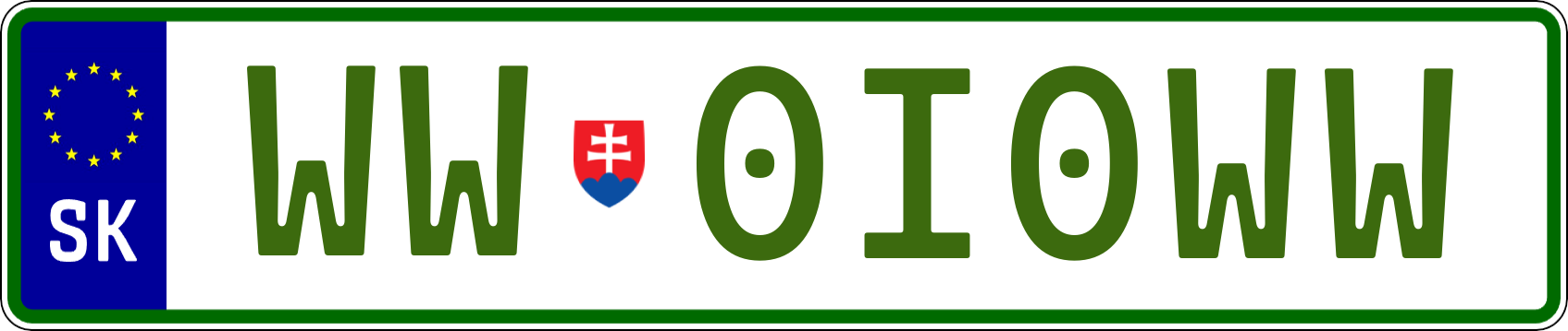 Tabuľka 52 × 11 cm – elektro s EČV WW0I0WW