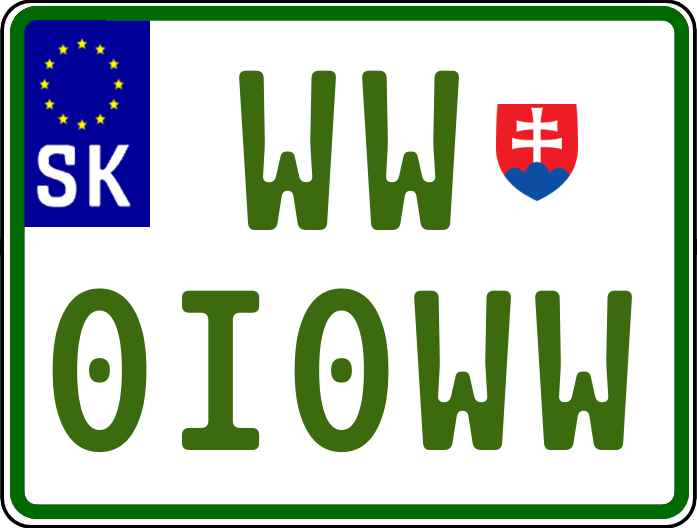 Tabuľka 14,5 × 11 cm – elektro s EČV WW0I0WW