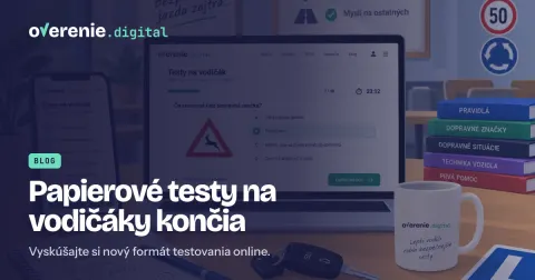 Ilustračný titulný obrázok k novým testom na vodičáky